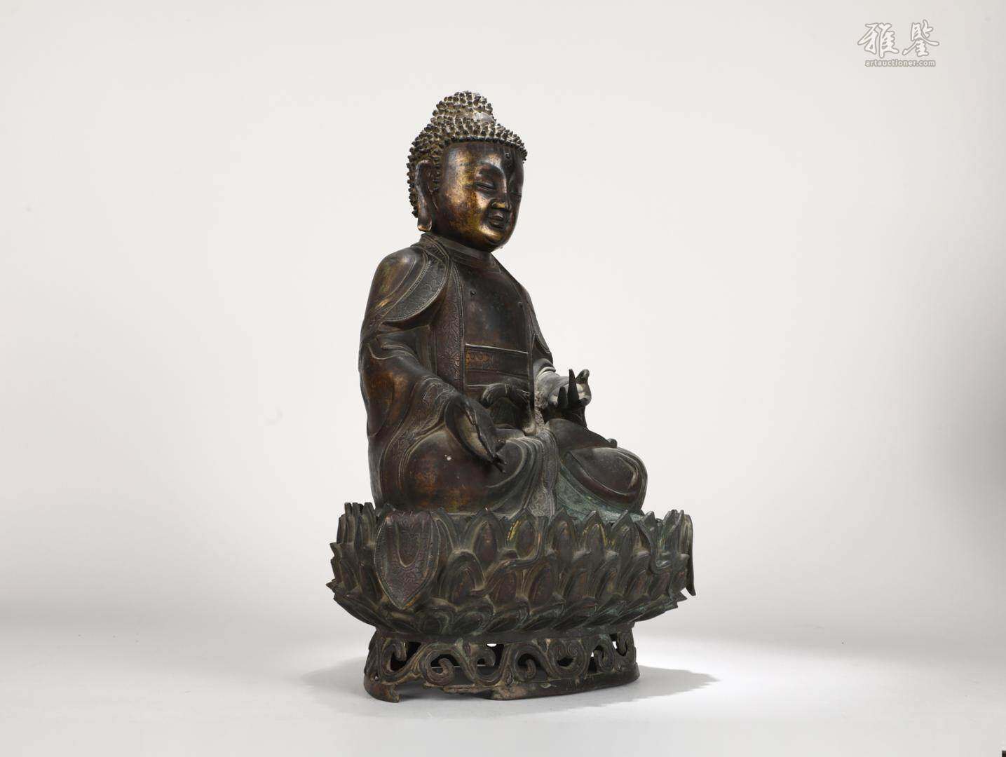 明 銅鎏金釋迦牟尼像